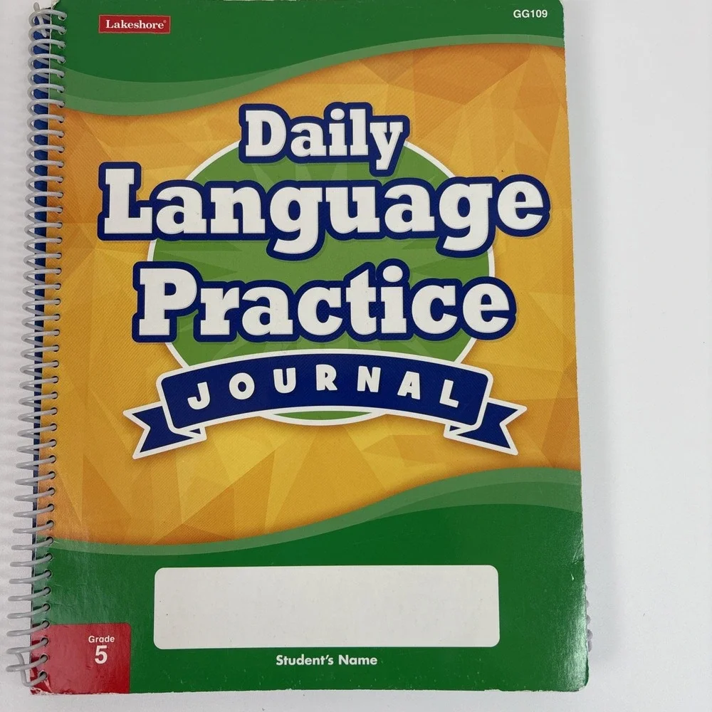 2 Set Of Daily  Math & Language‎ Practice Journals Grades 5, Unused